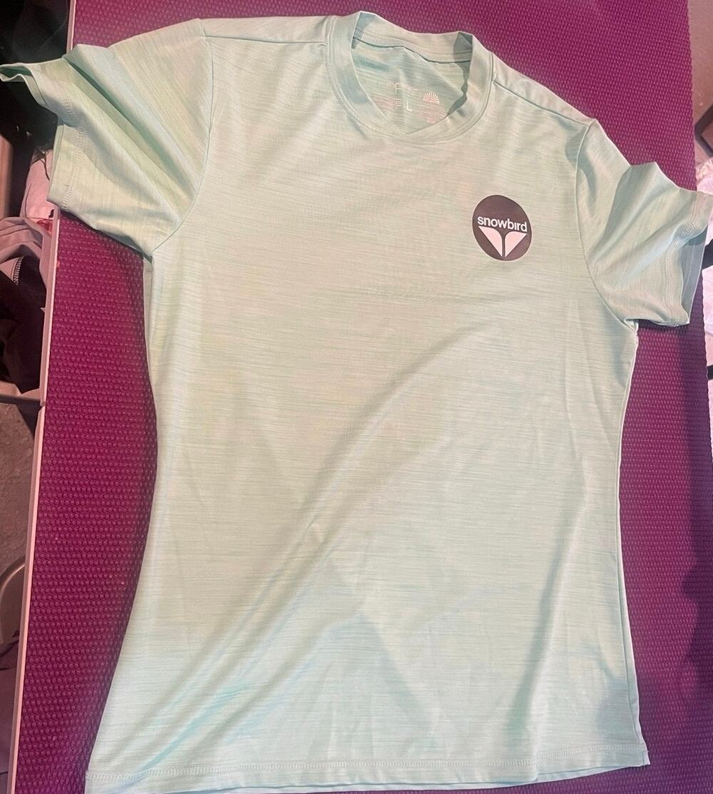Snowbird Mint Green SPF 50 short sleeve shirt